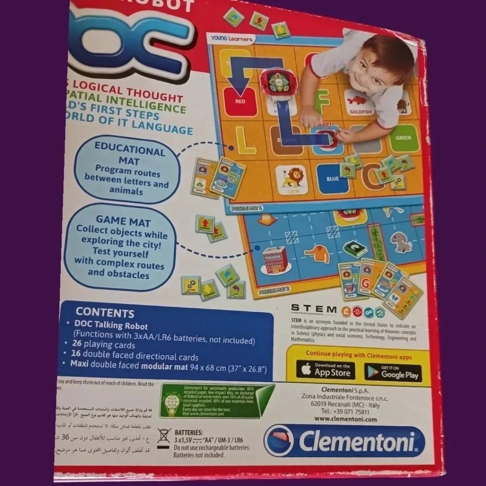Clementoni doc educational talking robot game young learner 4 & 7 years olds